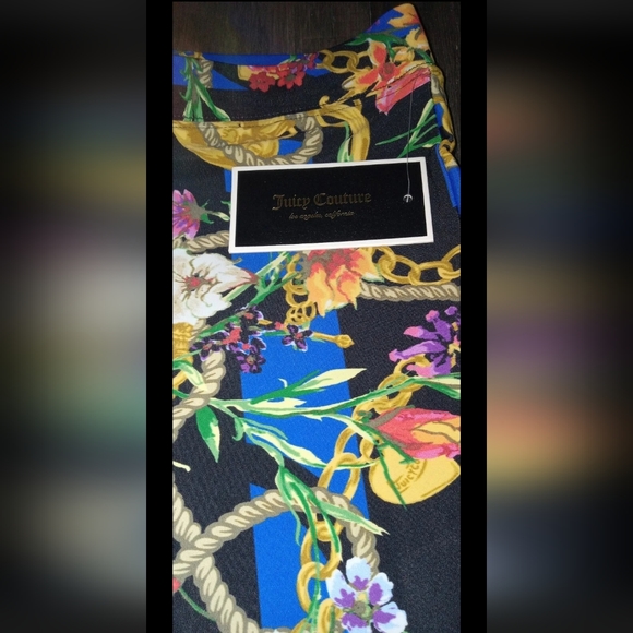NWT! JUICY COUTURE LeggingsRare! 'Brt Lapis Grdn Bloom Printed Leggings' XSmall - Picture 5 of 8